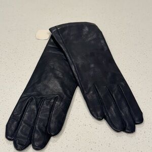 Vintage Black Genuine Leather Gloves – Size Small – Made in Japan